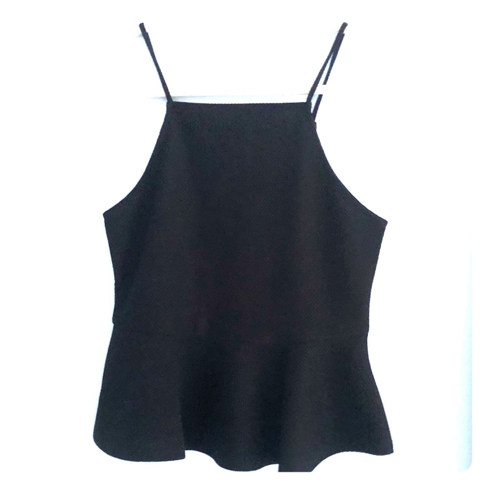 Cope Black Mini Top (Flares at bottom)